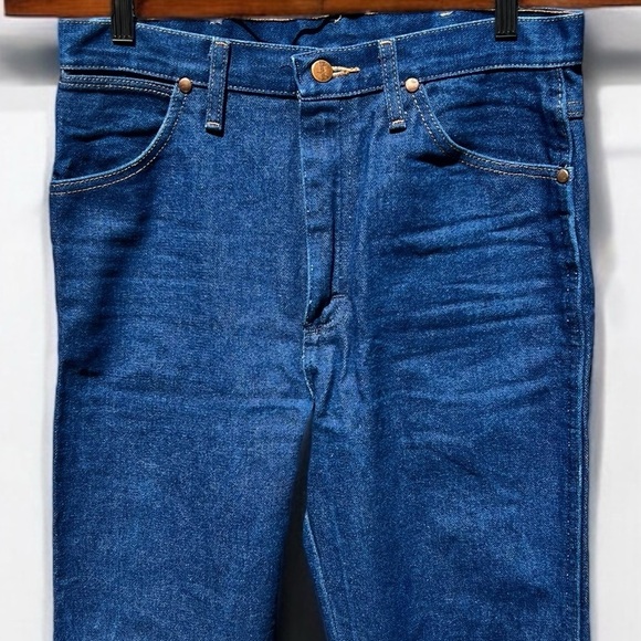 🌻WRANGLER Western Blue Jeans Tagged 31x34 MADE IN THE USA - Picture 6 of 8